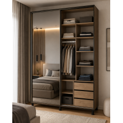 Шкаф купе с 2 зеркальными дверцами А-9